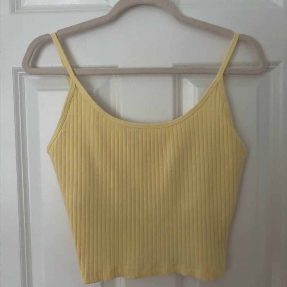 Old Navy Yellow Ribbed Tank Top